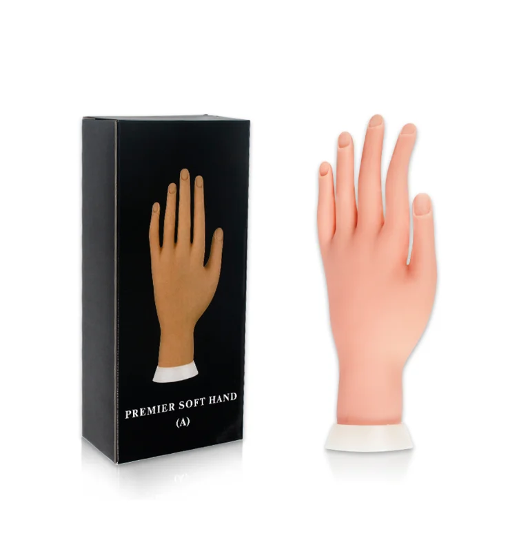 Beautiful Finger Skills Practice Tool Adjustable Plastic Material Manicure Training Hand