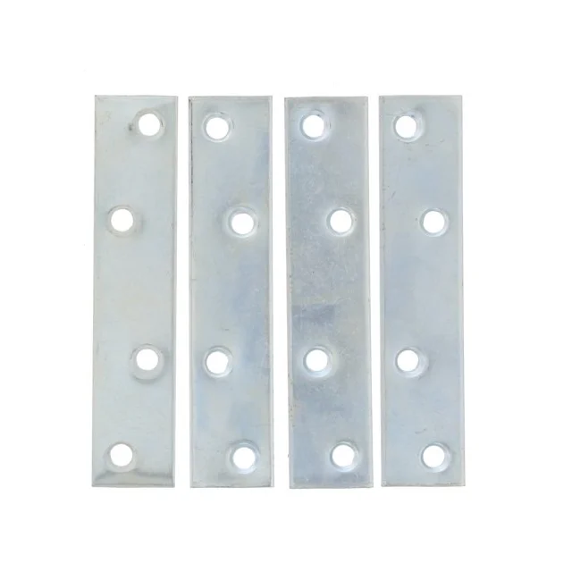 Factory Supply 180 Degree Flat Straight Steel Zinc Plated Mending Joining Plate Bracket