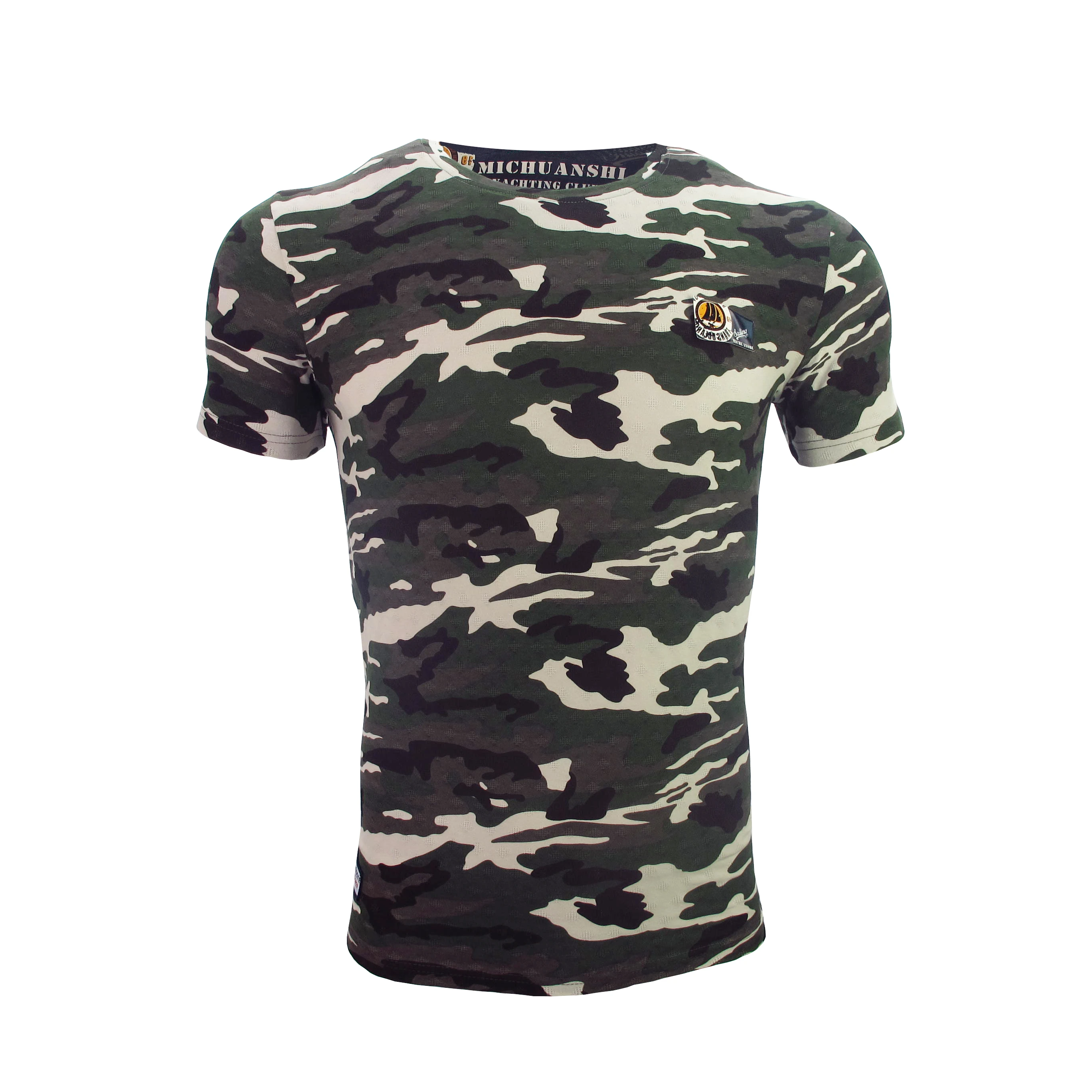 Alibaba Wholesale print round neck unisex fit plain cheap camouflage t-shirt 100%cotton t shirt