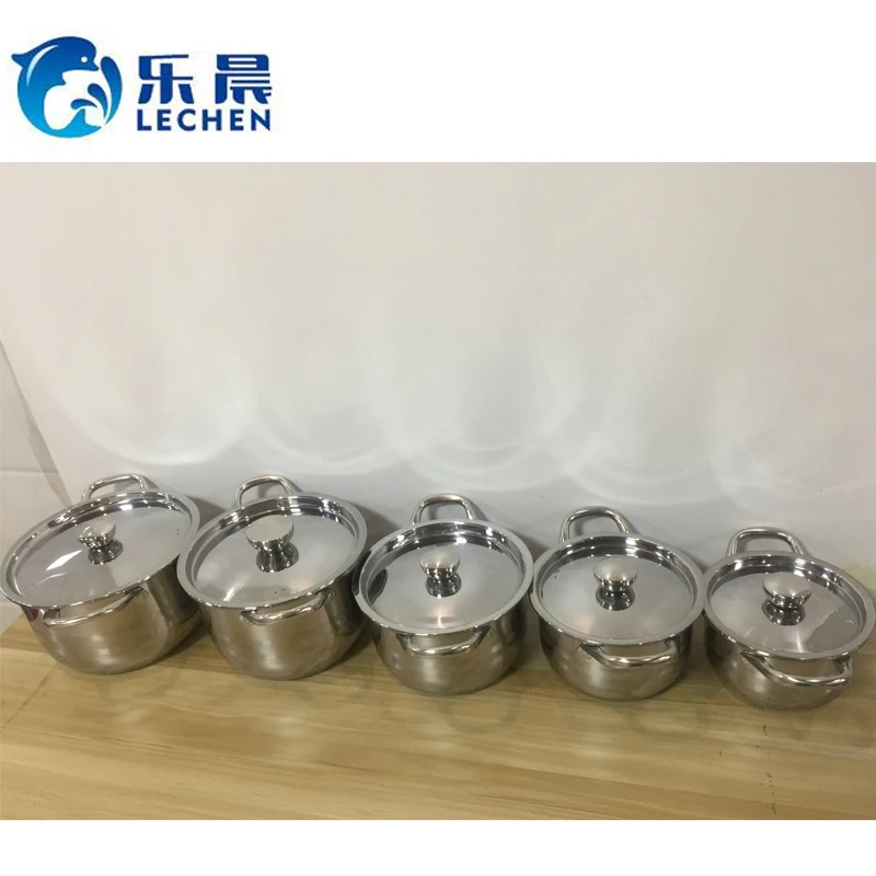 Extra Thick Double Bottom  Pot  Stainless Steel Cooking Pot Cookware Set Set Stainless Steel Stock Pot 16cm-24cm/22cm-28cm/26cm-