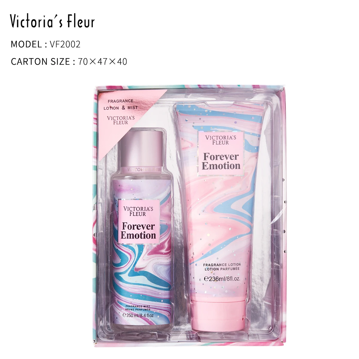 Original Brand Perfume Gift Set 236ML Body Lotion And 250ML Perfume Long-lasting Gift Set