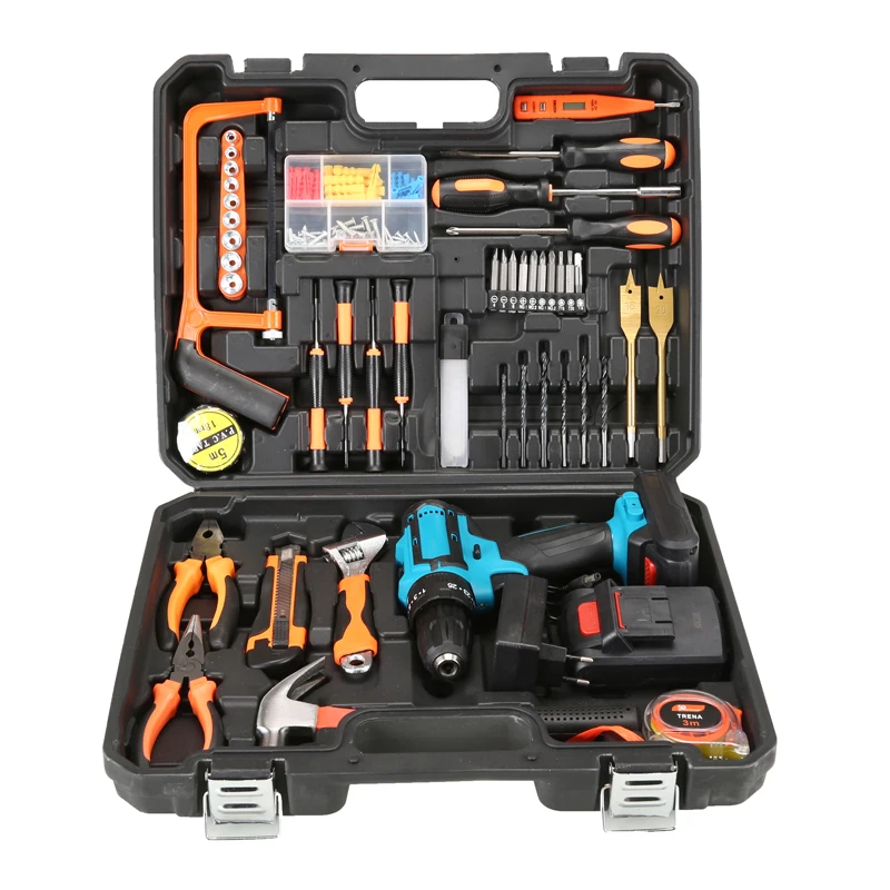 Home Combination Set Original Cordless Rechargeable Lithium Battery Hand Repair Drill Electric Cordless Drill Set