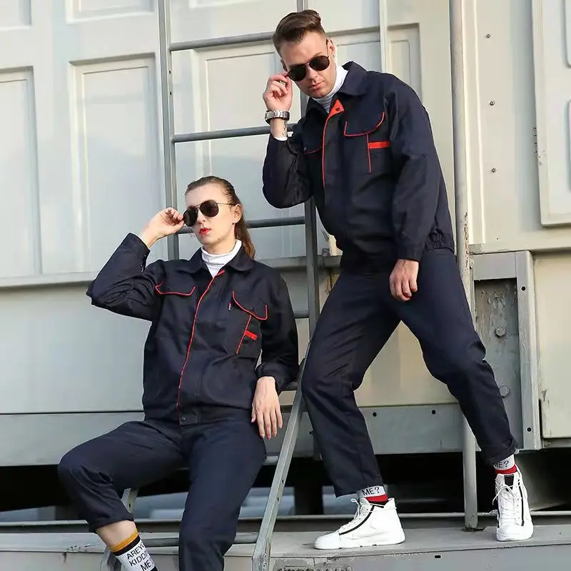 Spring and Autumn Long Sleeve suit Factory Outlet Work Clothes for Men and Women Wear-resistant Washable suit