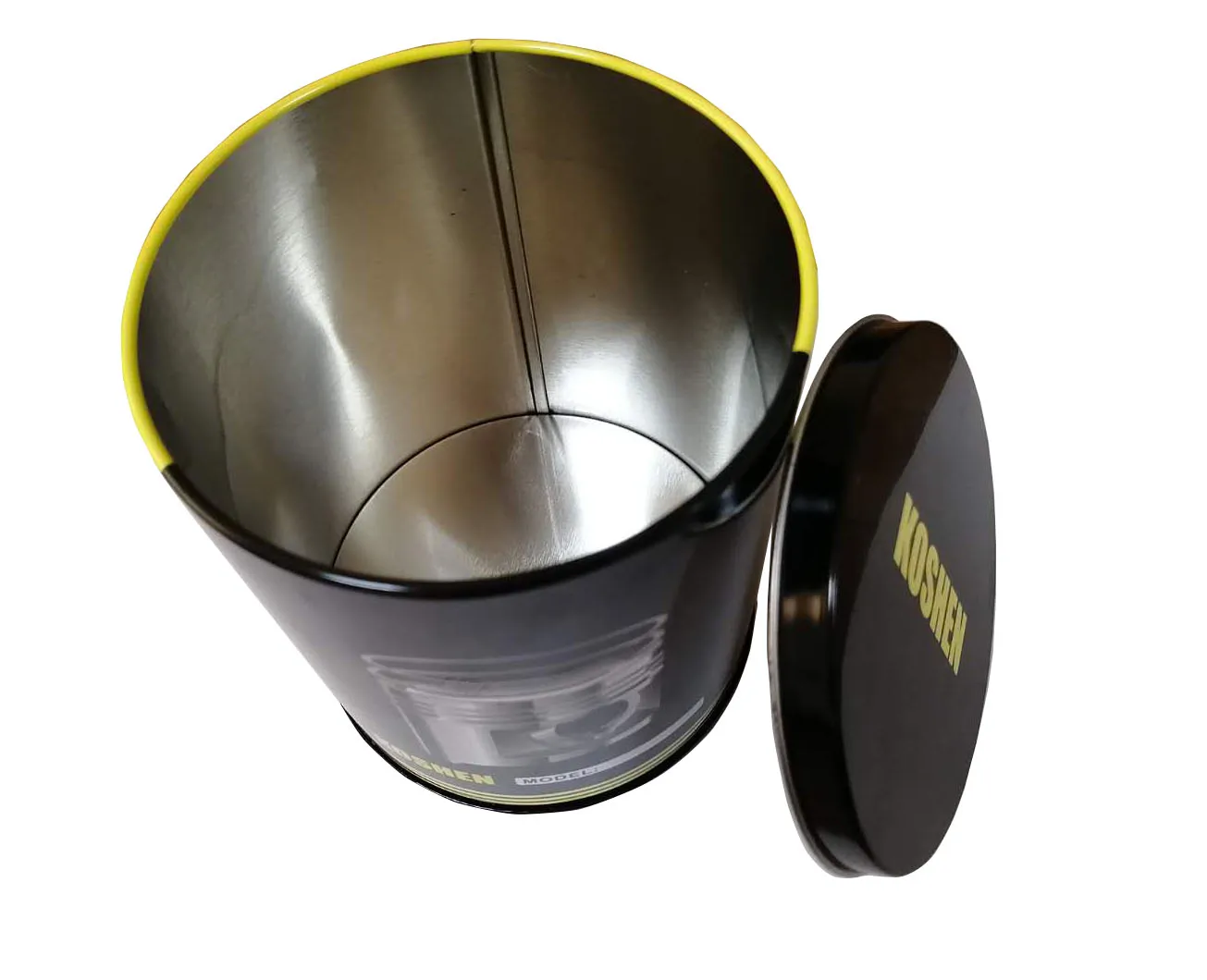 
Factory directly supply black round cylinder tin can boxes for motor parts 