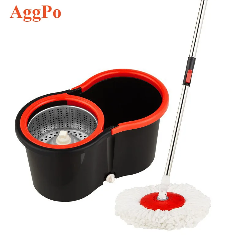 New dual-drive hand-pressed rotary mop hand-free mopping artifact household wet and dry universal wheel telescopic rod