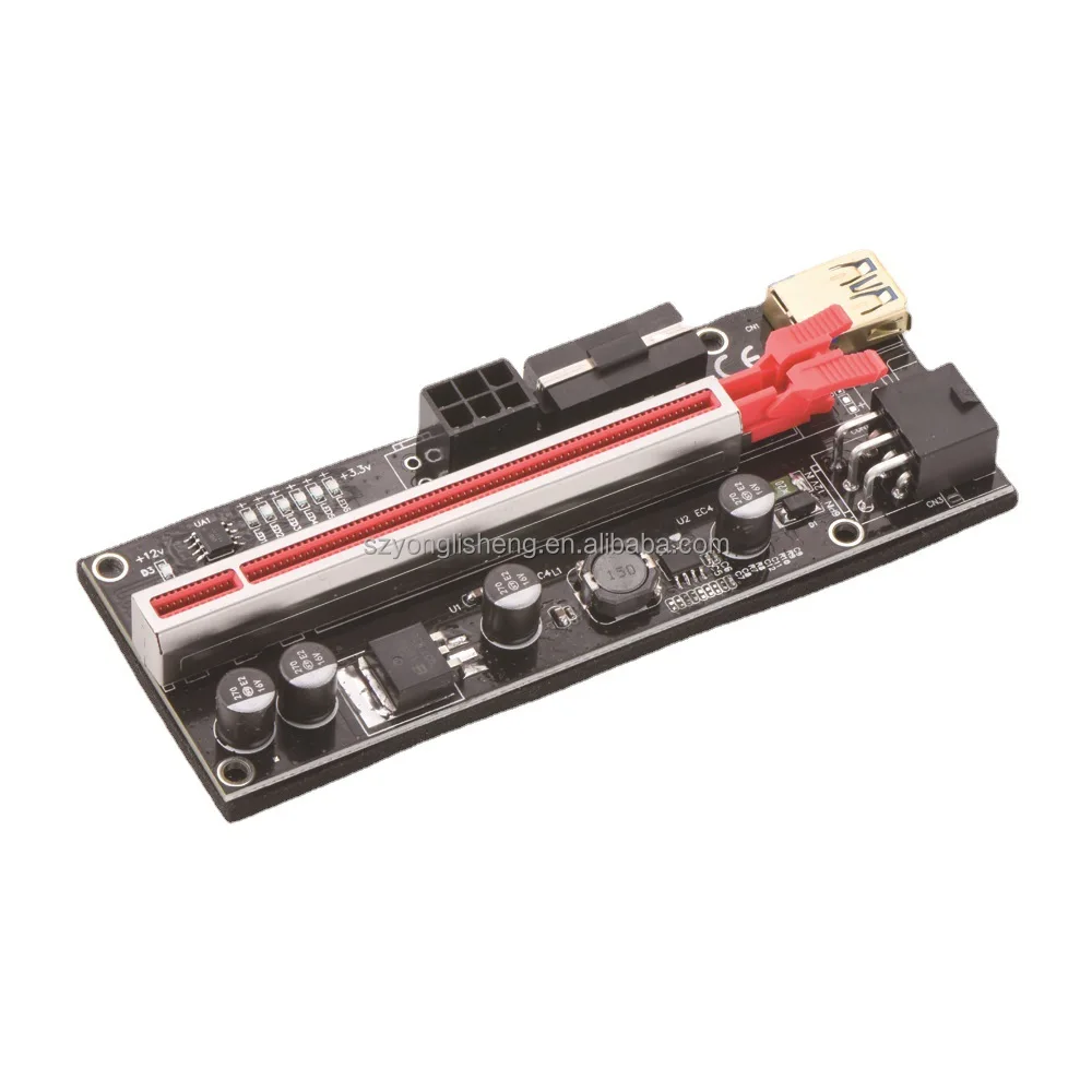 Райзер-карта VER 010S Plus PCI-E 1X до 16X USB 3