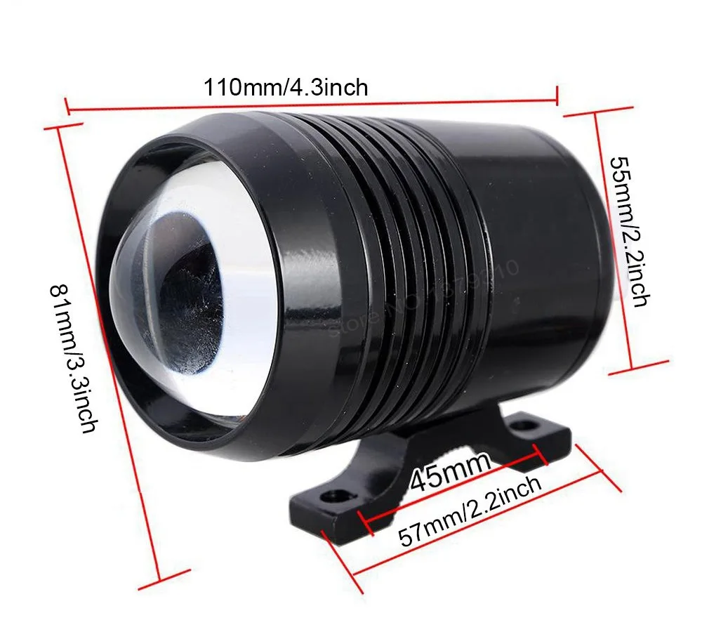 2X 30W Motorcycle CREE U2 LED Driving Headlight Fog Lamp Spot Light For BMW