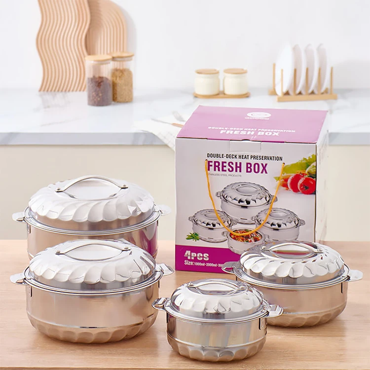 Casseroles Fresh Box Insulated Pot Hotpot Thermal Insulation Thermos Portable Flask Food Warmer Storage Container Set with Lids