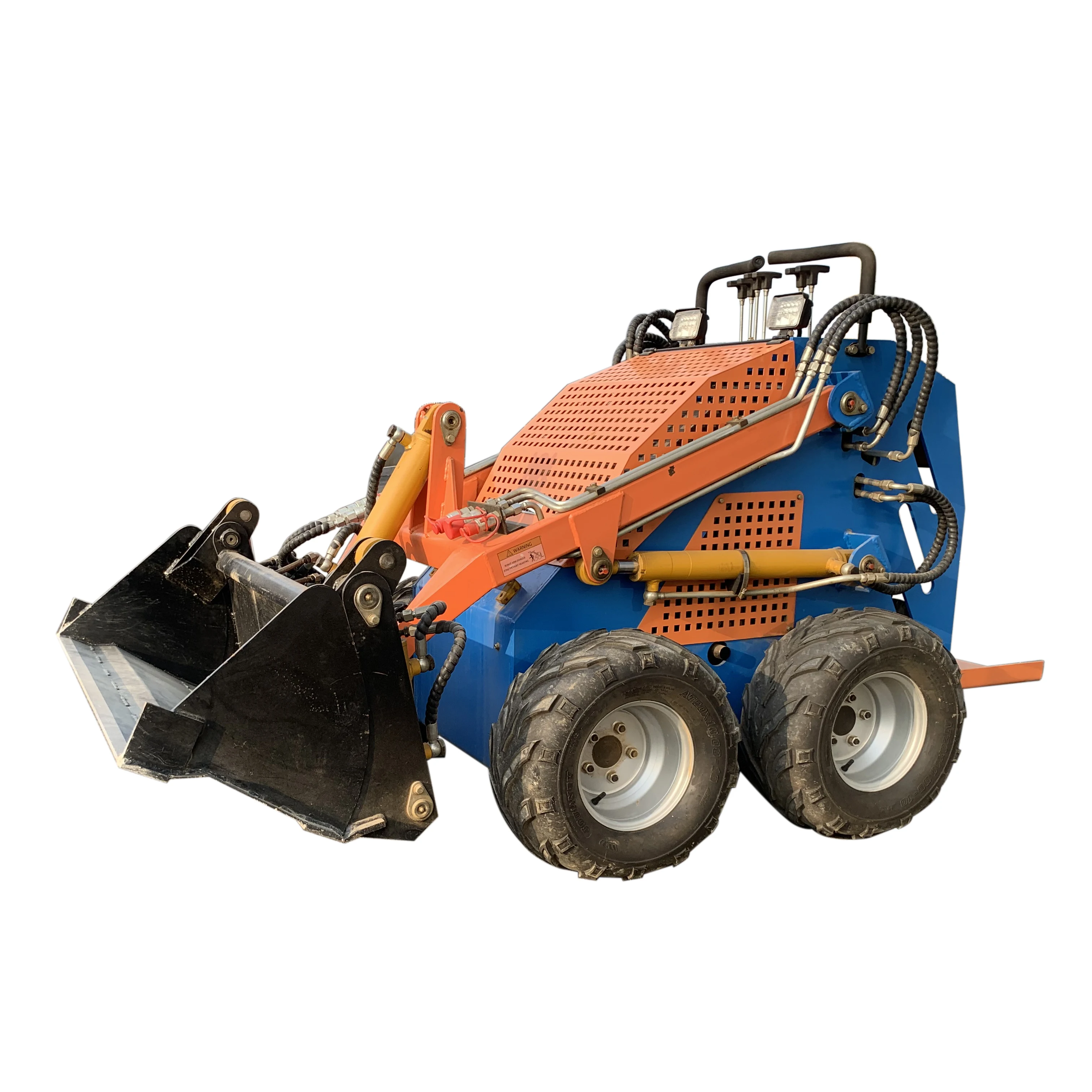 cheap price big flow wheel or track skid steer loader petrol engine mini loader made in China factory