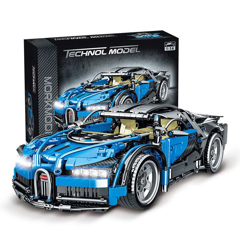 Educational Toys 1:14 Car Miniature Model DIY Bricks Building Block Sets Toys Birthday Gifts Sports Car Set Assembled Toy