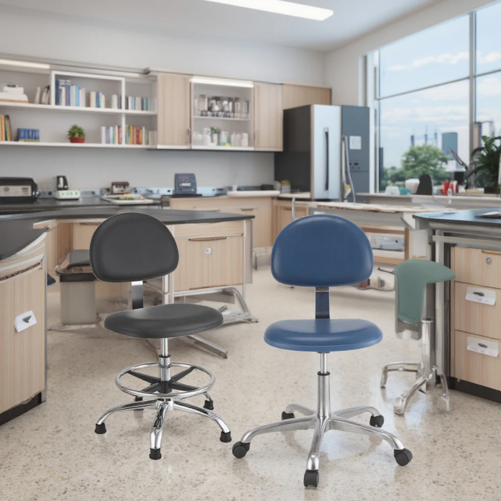 Customizable Anti-Static Lift Chair Modern Stool Chair Medical Nursing Home Workshop Beauty- Leather Assembly Line Durable Metal