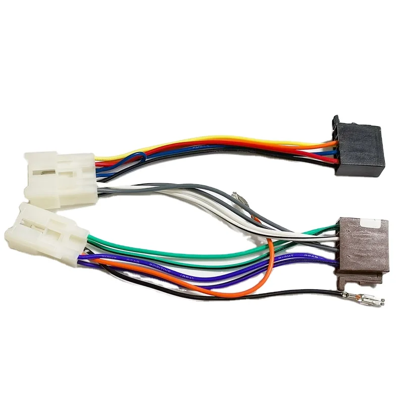 OEM Factory Manufacturer Socket Automotive Stereo Audio Connector Conversion 16Pin Wire Harness for Toyota Famale to Male Cable