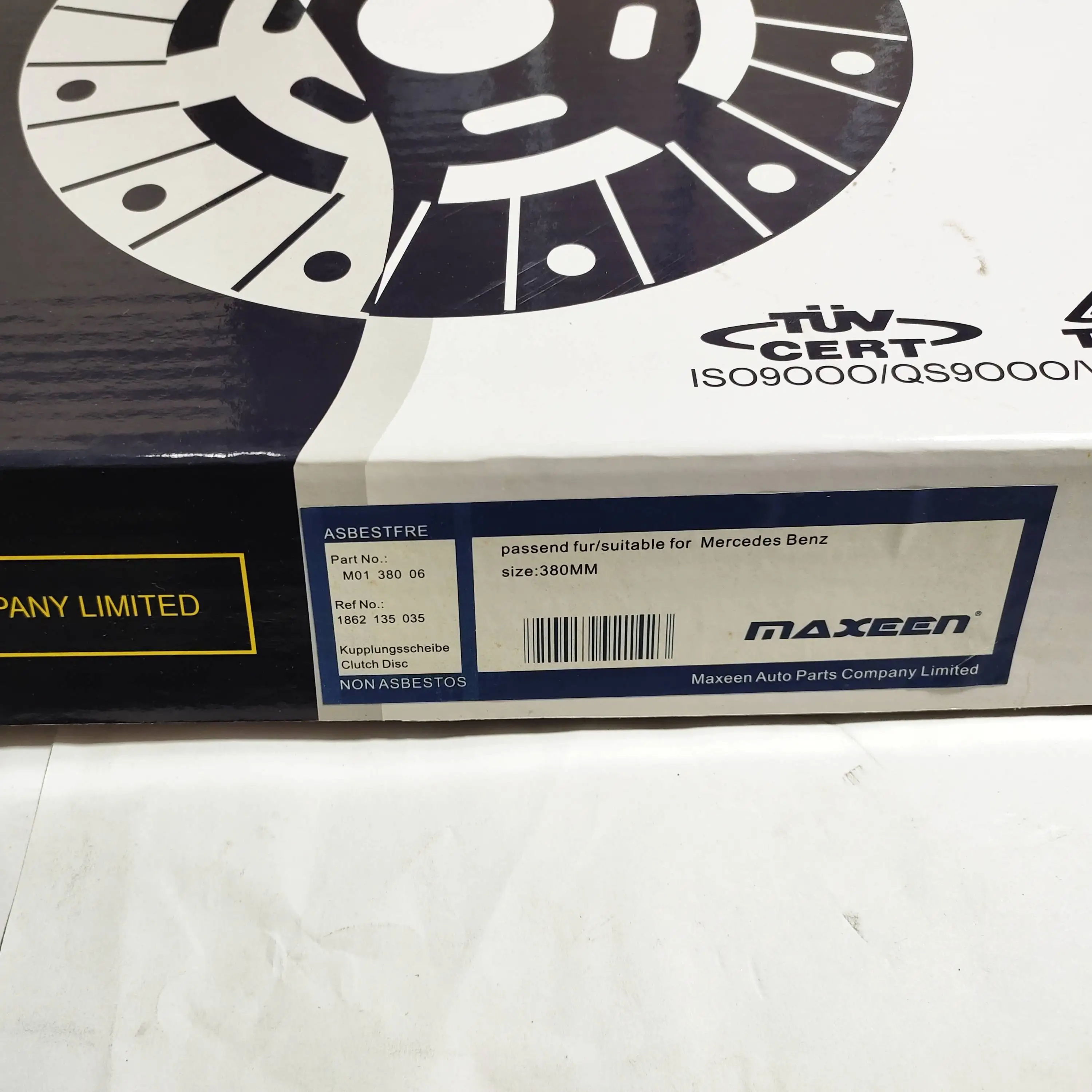 Clutch Disc 1862 135 035 Size 380mm suitable for BENZ with Maxeen No.#M01 380 06