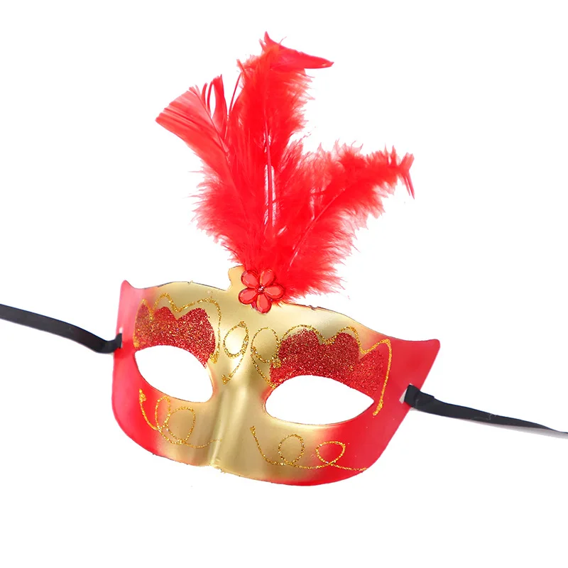 Cosplay Mask Wholesale Luminous Mask Feather Led Light Up Glitter Eye Mask For Dance Party Props