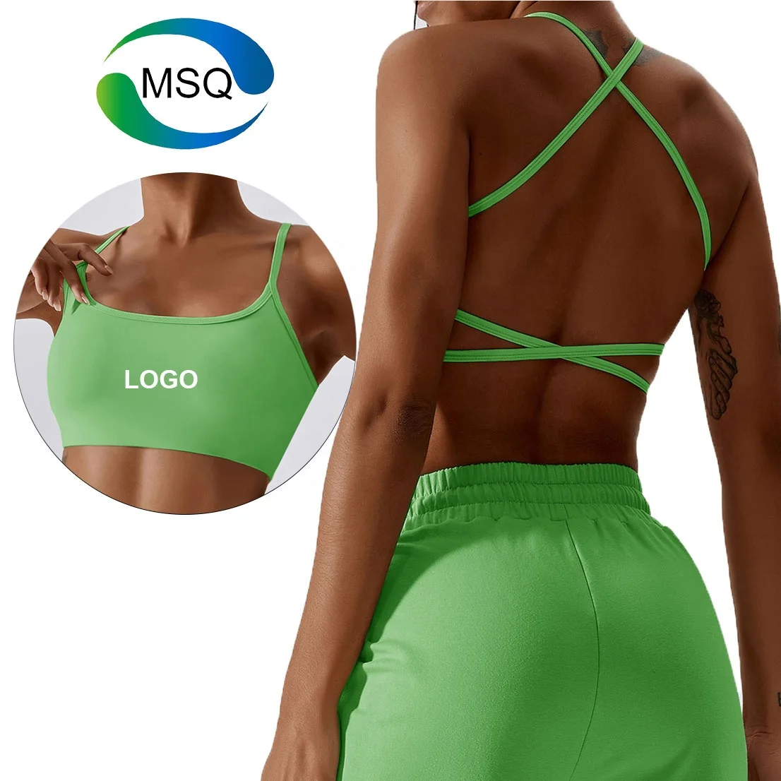 OEM Backless Sports Bra with Padded Buttery Soft Sport Wear Stretchy Gym Tights Workout sports bra for woman