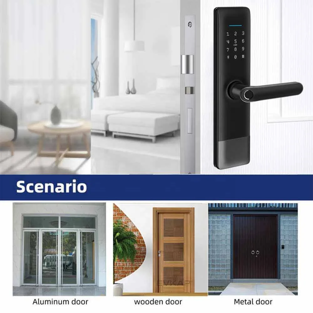 Online wifi rfid card smart high phone APP Keypad Digital Smart Door Lock