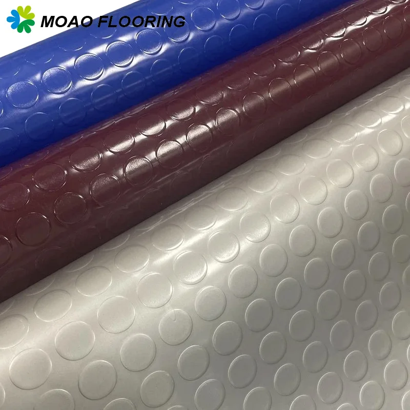 Wholesale 2mm~5mm thickness Non-Slip PVC Mat Roll Floor for Car Garage Mat Bus Workshop PVC Vinyl Mat Garage Flooring carpet