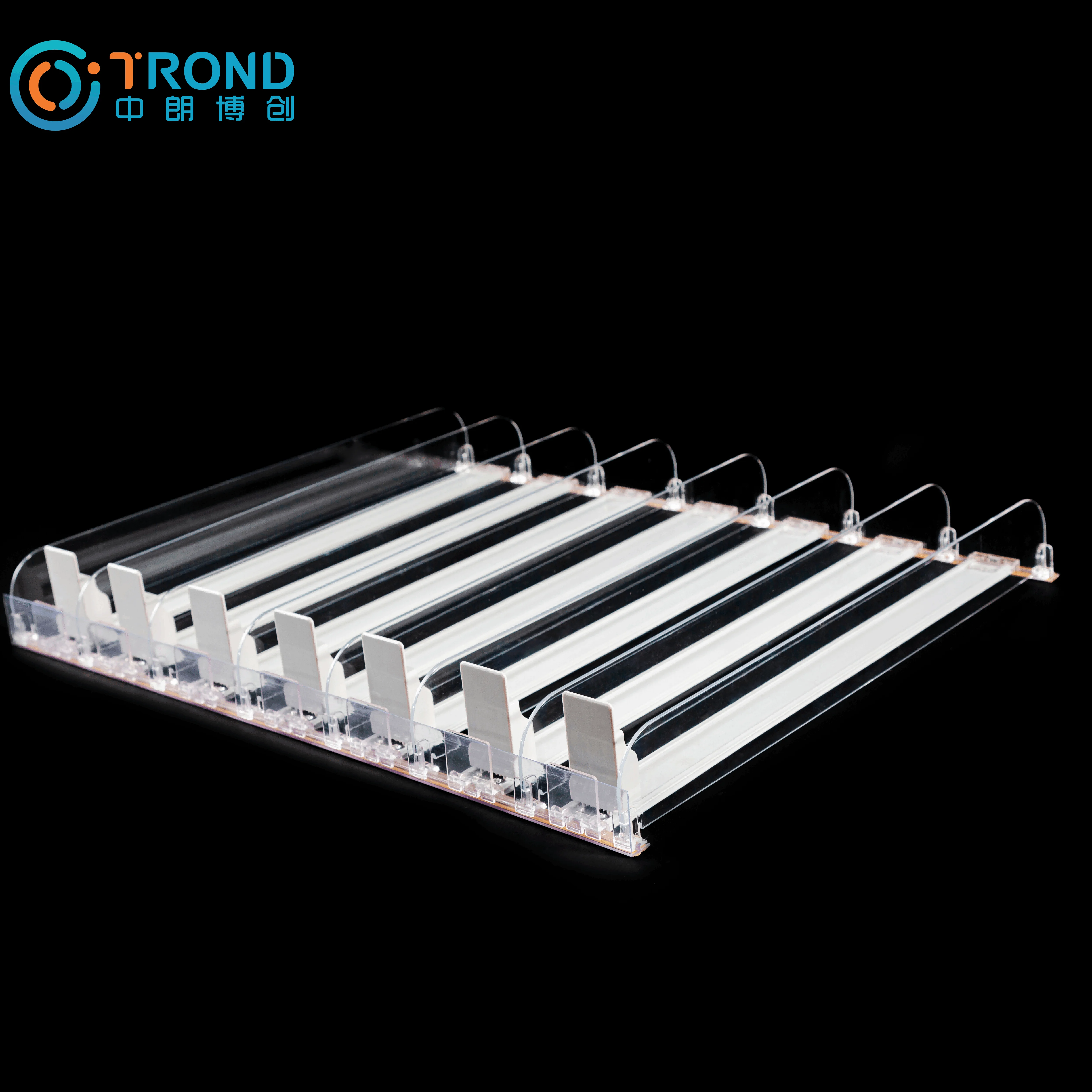 shelf divider acrylic display supermarket auto-feed shelf pusher system glass cuticle centrifuge pusher nail cuticle pusher