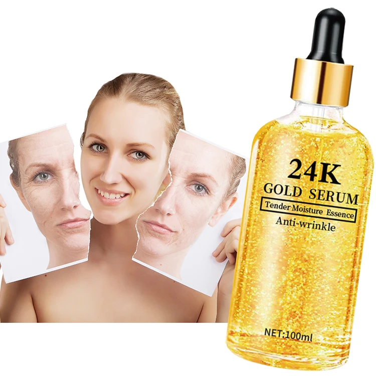Tiktok hot sales Skin care 24K Gold Ginseng Serum Moisture Anti-Wrinkle Collagen firming Sleeping Essence