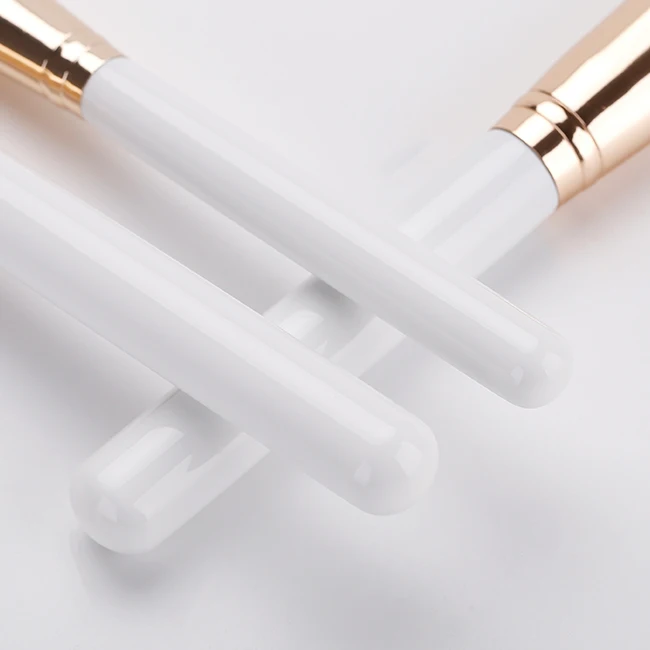 Superior-quality Natural Hair Makeup Brushes 10 Pcs White Silver Makeup Brushes with Makeup Bag