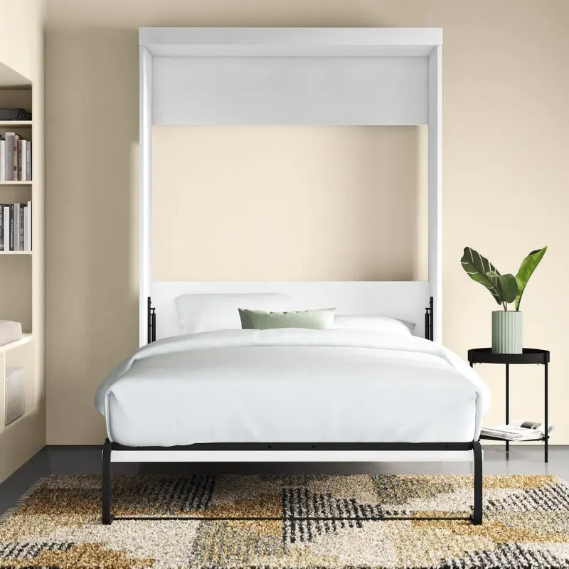European American Style King Queen Size Space Saving Wall Murphy Bed