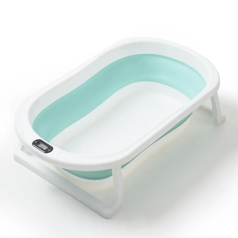 Custom logo plastic baby foldable bathtub