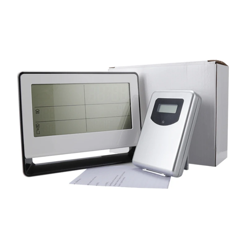 Household wireless weather station clock indoor and outdoor thermometer hygrometer digital calendar alarm clock