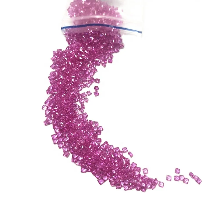 Loose 3# niel gems stone price of synthetic red corundum pink sapphire princes sapphires square cut ruby