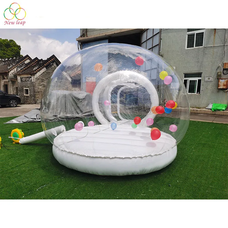 new design airtight jumping mat combo bubble tent dome house