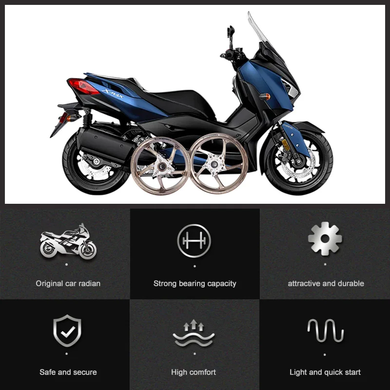 MFZracing best sales 14 15 alloy chrome fat motorcycle alloy rim rear wheels front hub for motorcycles X MAX-300