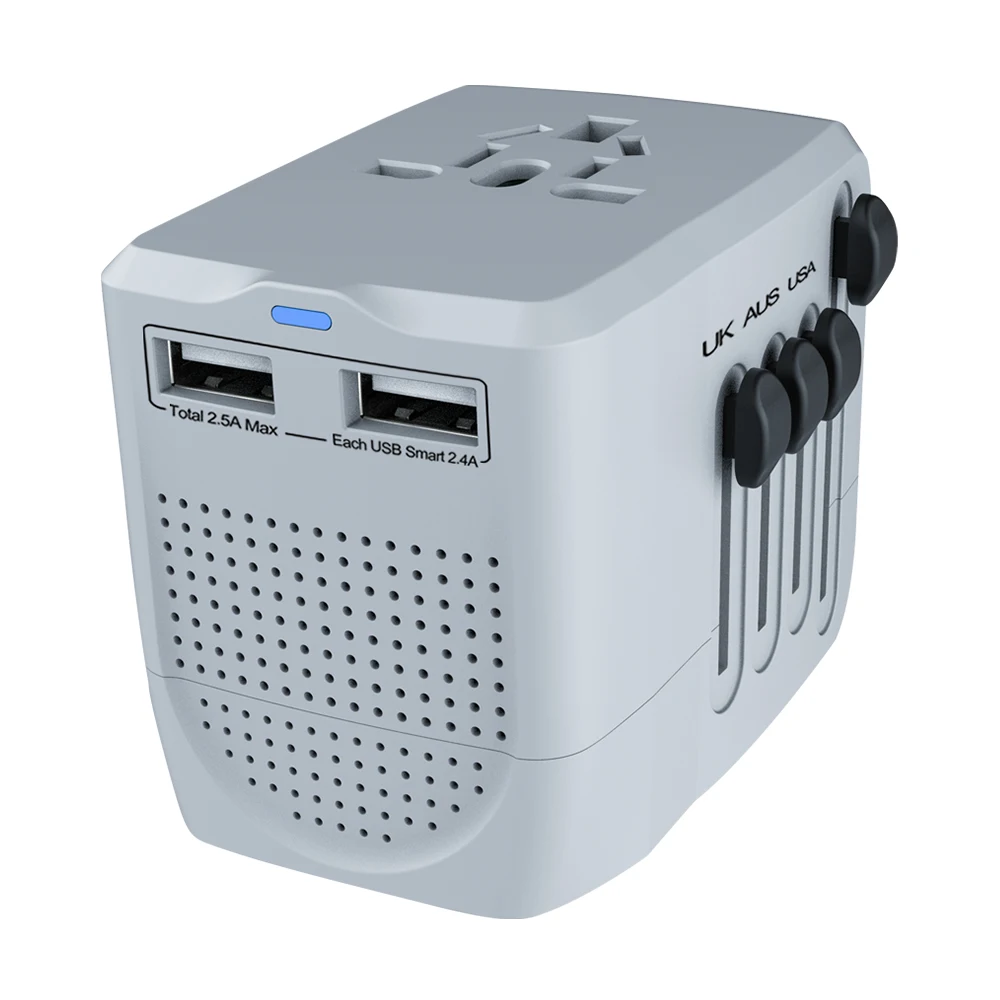 World travel Power adaptor Mobile Phone USB plug Type C quick charging Hotel electrical plug socket UK US All in one Travel Kits