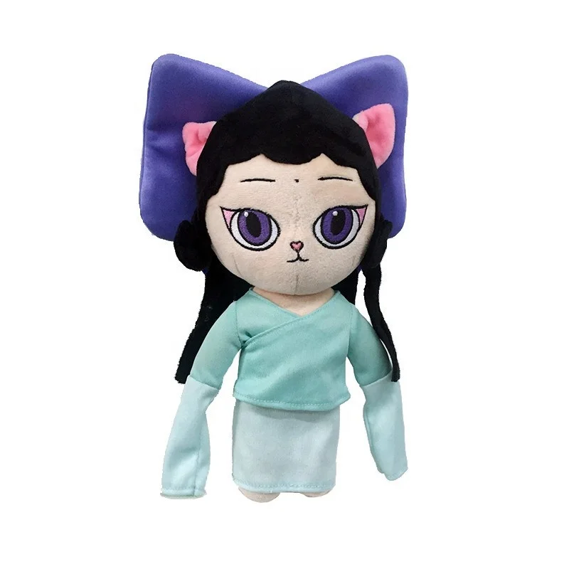 Plush doll for girls w/long hair