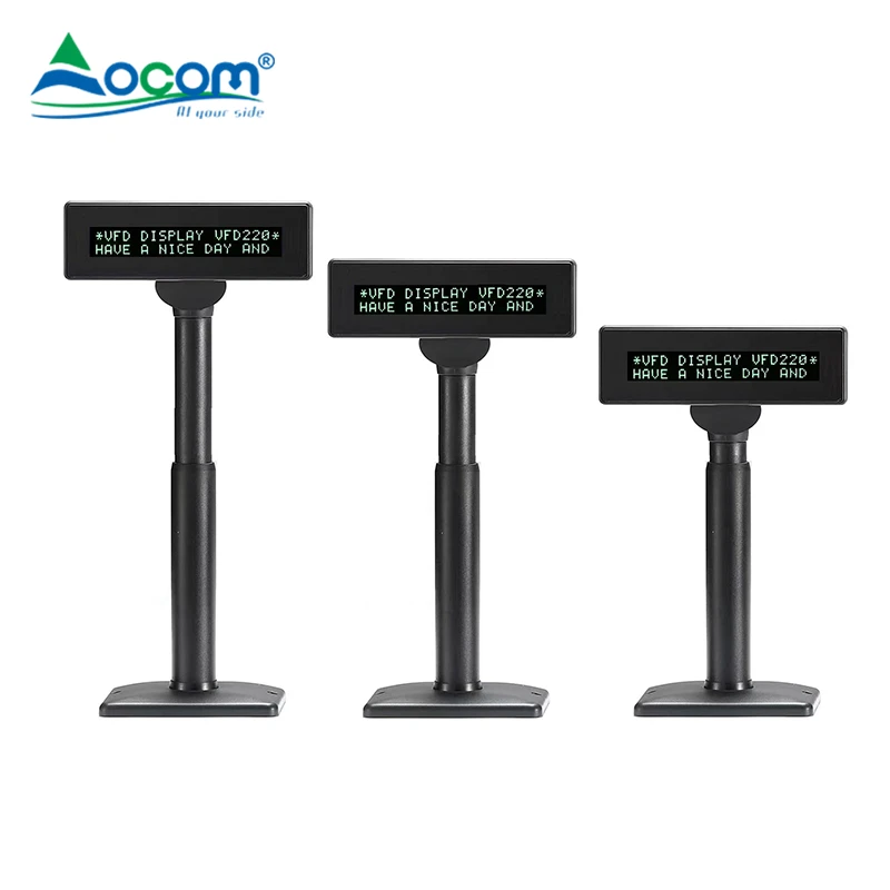 DF220C OCOM  20X2 Characters  with 7mm height characters Double Line VFD Customer Display For Pos System