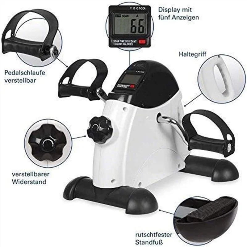 Electric Pedal Portable Rehabilitation Machine Portable Mini Exercise Bike Exercise Pedal with LED Display  For Elderly