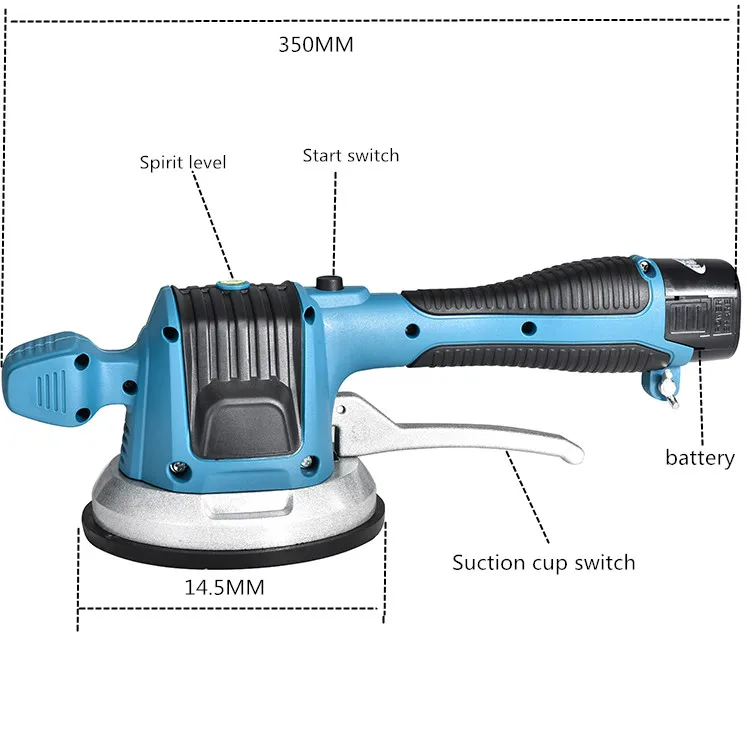 Floor Tile Professional Tool Paving Artifact Tiling Machine Vibrator Double Suction Cup