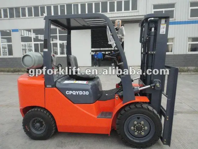 2T 3 Tons LPG Forklift With Japan nissan Forklift Engine