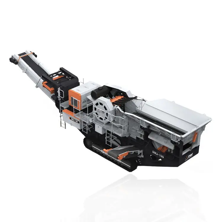 Ore Crushing Equipment Limestone  Dolomite Graphite Mobile Tracked Jaw Crusher Machine