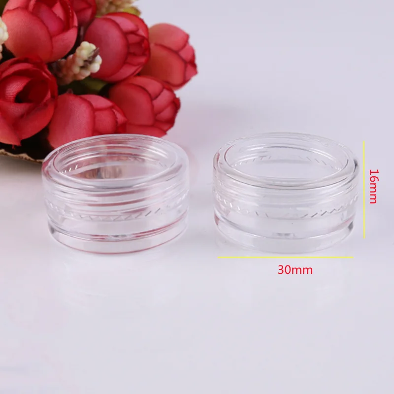 3 г, 5 г, круглая прозрачная банка, пустой косметический горшок, дорожный контейнер для образцов крема