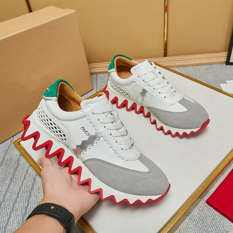 Luxury Big Luxury Red Sole Sneakers Italian Men And Women Shoes Top Quality Top Cashmere Fabric Full Set Of Original Packaging