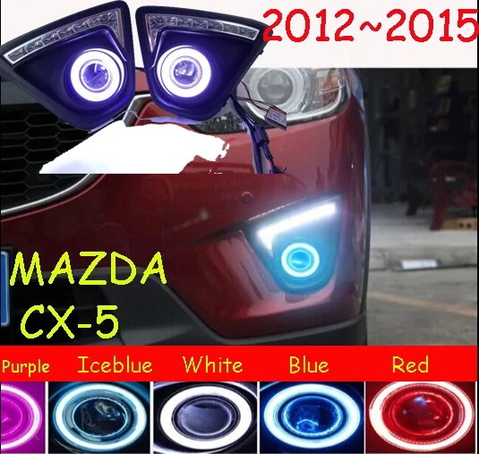 Автомобильный бампер CX5 фары 2012 ~ 2015y Mazda CX-5 противотуманных фар проектор лампа с холодным катодом (CCFL) автомобильные аксессуары головного света для Mazda CX-5 налобный фонарь