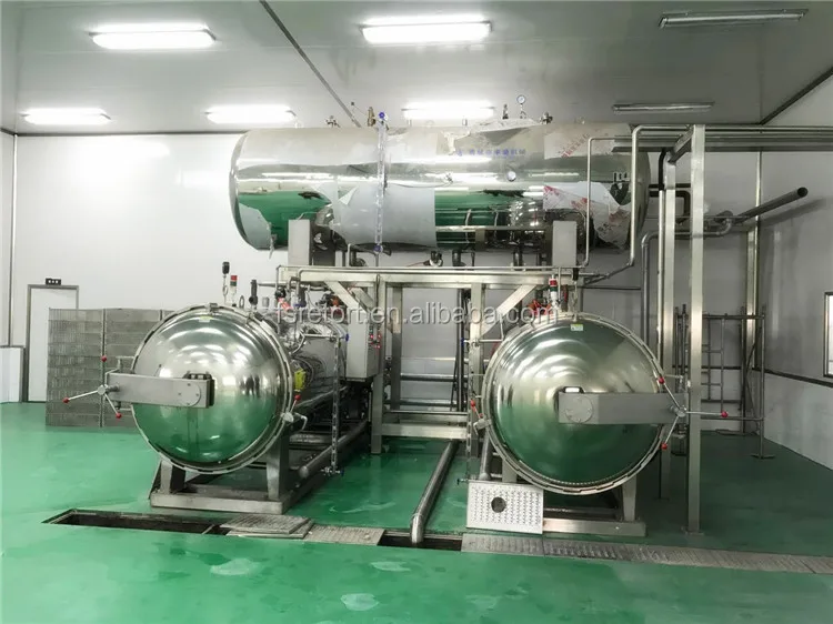 industrial three tank water spray retort machine  autoclave sterilization retort sterilizer  for Sweet Corn Milk Pouch