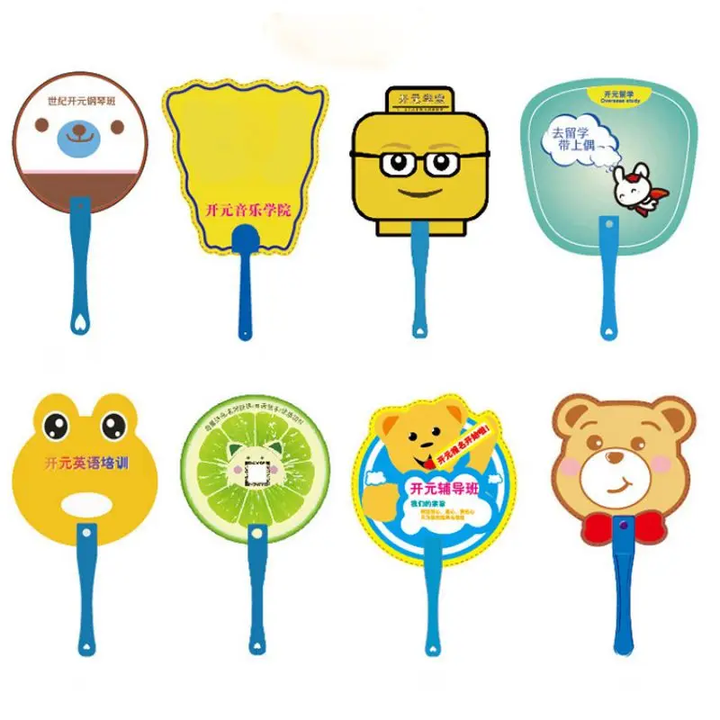 Рекламный сувенир мини ручной пластиковый вентилятор с логотипом Печатный PP маленький вентилятор