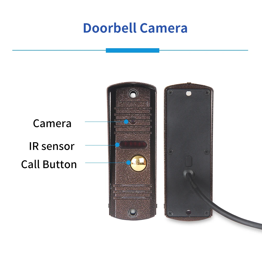video doorbell intercom 2 apartment 10' with sensor button video door phone apartment