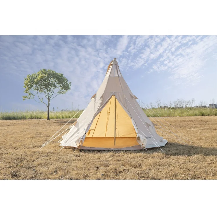 Hot Sale Outdoor Canvas Tent Cotton Tipi Tent for 5 people
