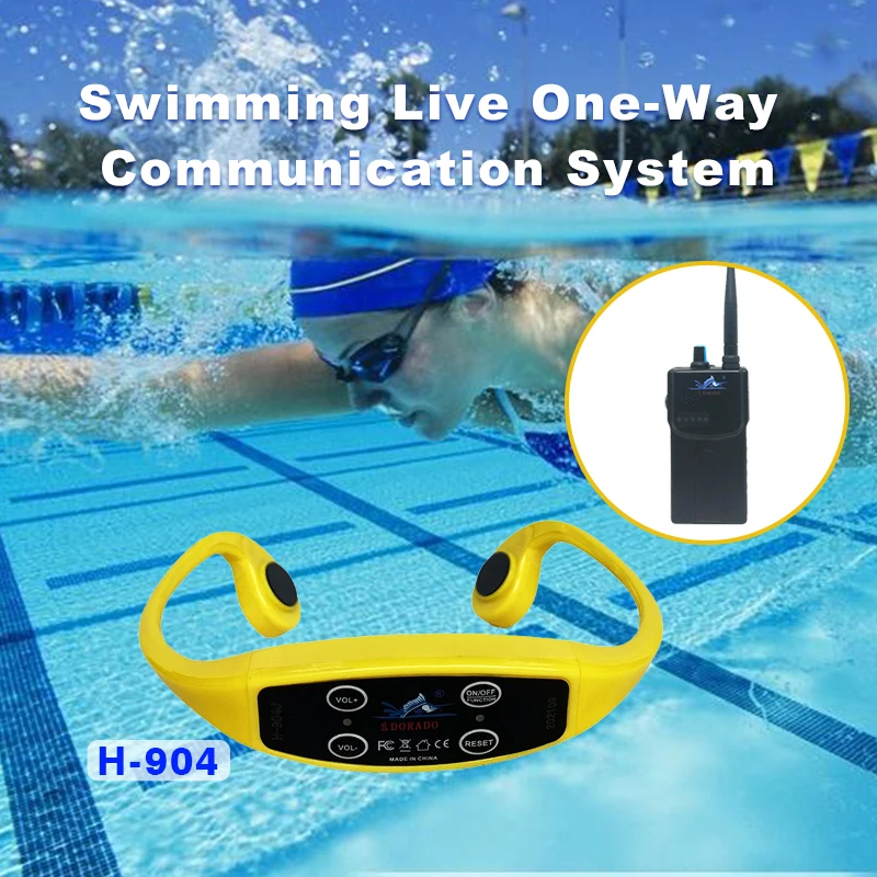 Swimming Coach Communication Training System Swimtalk Headphone FM Transmitter Receiver Bone conduction Headset