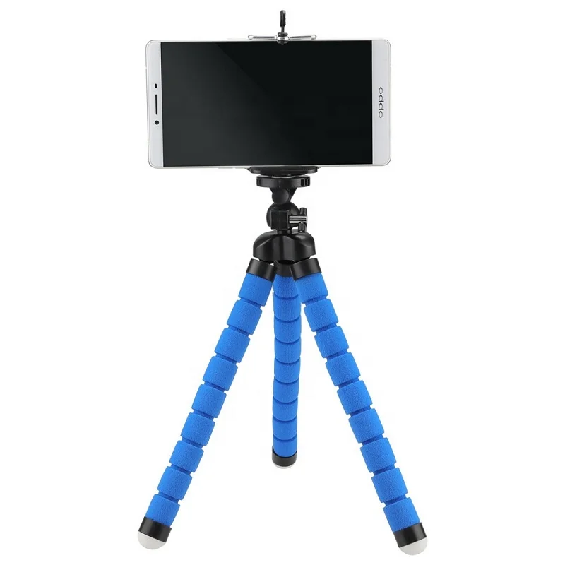 
10 inch Mini Flexible Octopus Sponge Digital Camera Tripod Stand with Mobile Phone Holder 