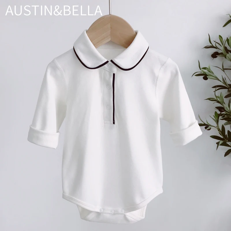 AustinBella/wholesale boutique clothing for baby clothes high quality toddler boy romper jumpsuit fall cotton manufacture custom