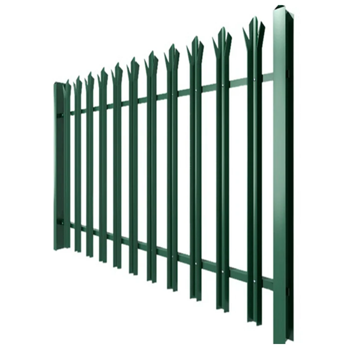 Factory price stainless steel hot dipped galvanized palisade fence black aluminium palisade fencing
