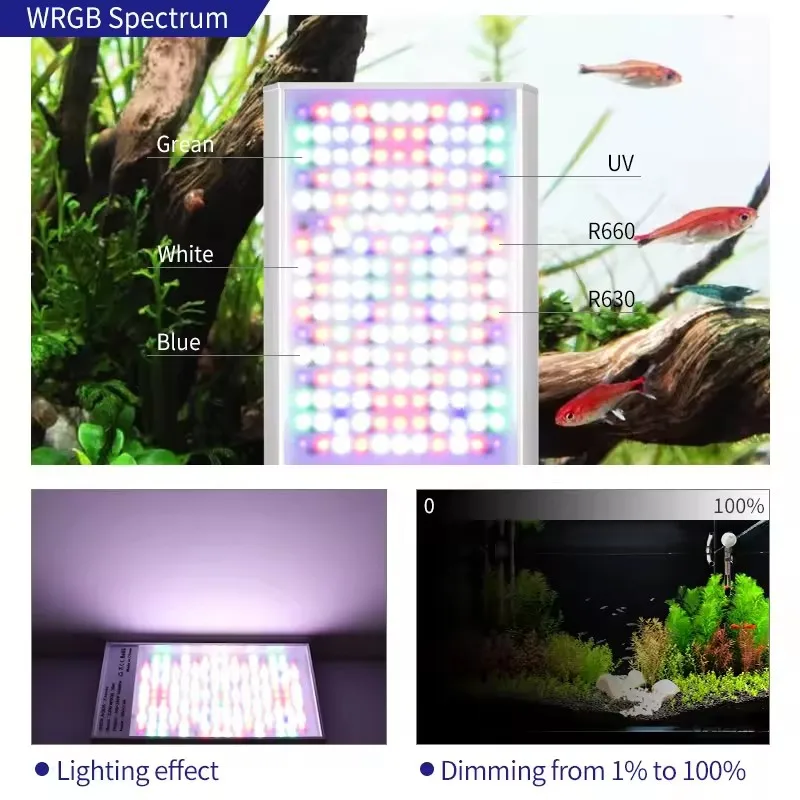 WEEK AQUA LED WEEKAQUA Z200 RGB/WRGB 70w Full spectrum LED Aquarium Light for planted freshwater aquarium lamp Z200 PRO