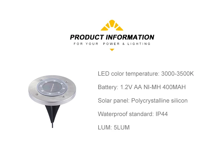 4 pack solar charge ground  disk light waterproof ground disk garden solar lights